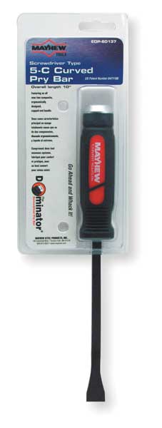 Pry Bars, 10 In. L, 1-1/2 In. W, Black