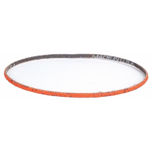 Sanding Belt, Coated, 1/2 in W, 18 in L, 60 Grit, Medium, Ceramic, R980P Blaze, Orange