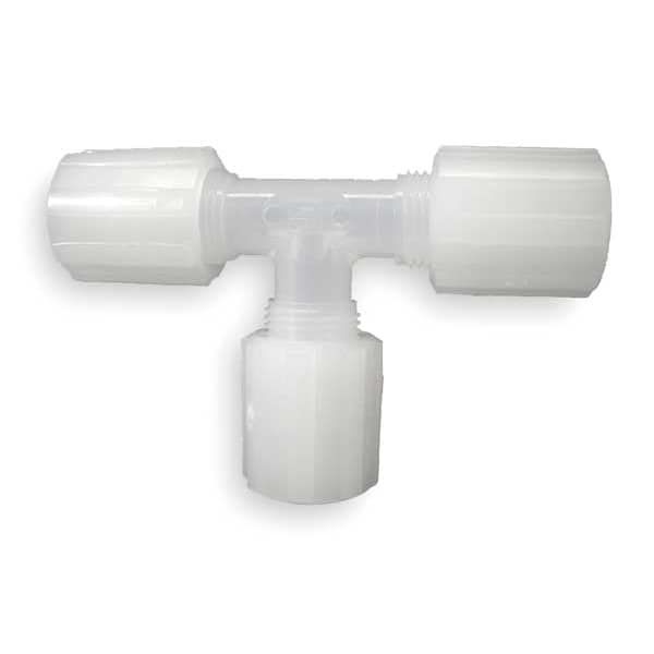 Union Tee, PFA and PVDF, Flare, 3/4 In.