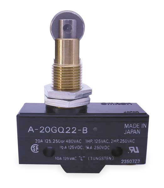 Industrial Snap Action Switch, Panel Mount, Plunger, Roller Actuator, SPDT