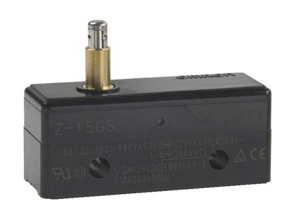 Industrial Snap Action Switch, Plunger Actuator, SPDT, 15A @ 480V AC Contact Rating