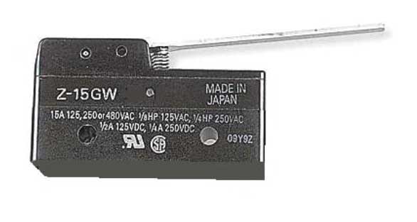 Industrial Snap Action Switch, Hinge, Lever Actuator, SPDT, 15A @ 480V AC Contact Rating