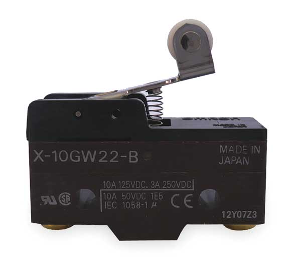Industrial Snap Action Switch, Hinge Roller, Lever, Short Actuator, SPDT