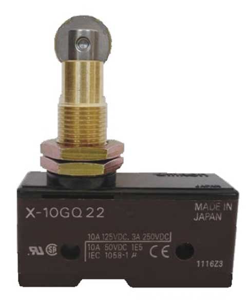 Industrial Snap Action Switch, Cross Roller, Panel Mount, Plunger Actuator, SPDT