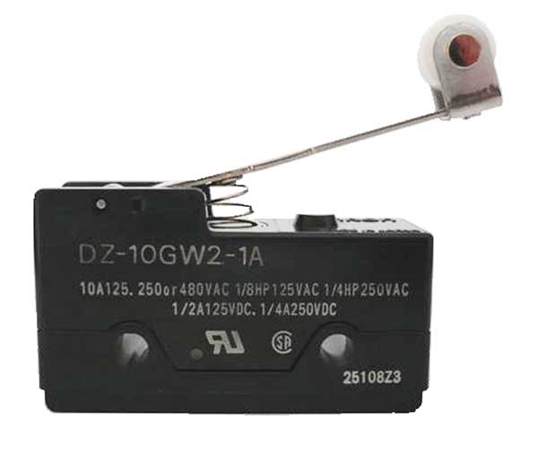 Industrial Snap Action Switch, Hinge Roller, Lever Actuator, DPDT, 10A @ 240V AC Contact Rating