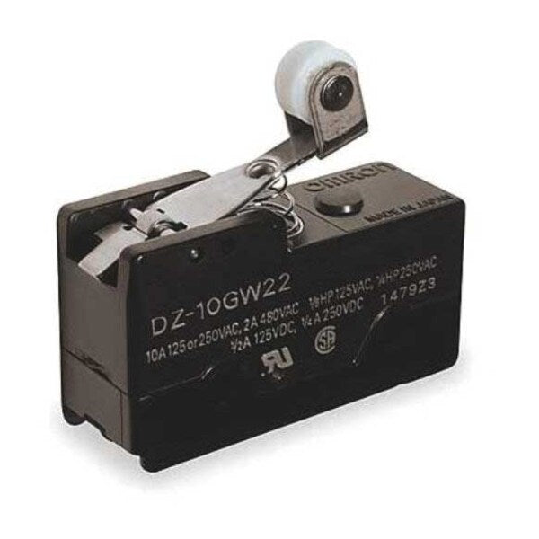Industrial Snap Action Switch, Hinge Roller, Lever Actuator, DPDT, 10A @ 240V AC Contact Rating