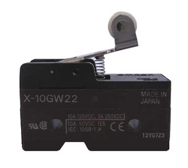 Industrial Snap Action Switch, Hinge Roller, Lever, Short Actuator, SPDT