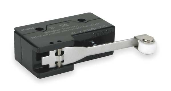 Industrial Snap Action Switch, Hinge Roller, Lever Actuator, DPDT, 10A @ 240V AC Contact Rating