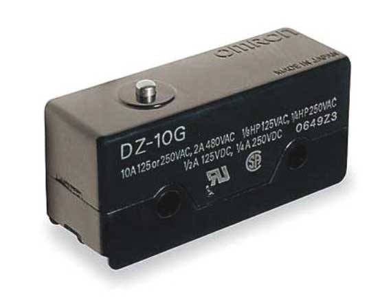 Industrial Snap Action Switch, Pin, Plunger Actuator, DPDT, 10A @ 240V AC Contact Rating