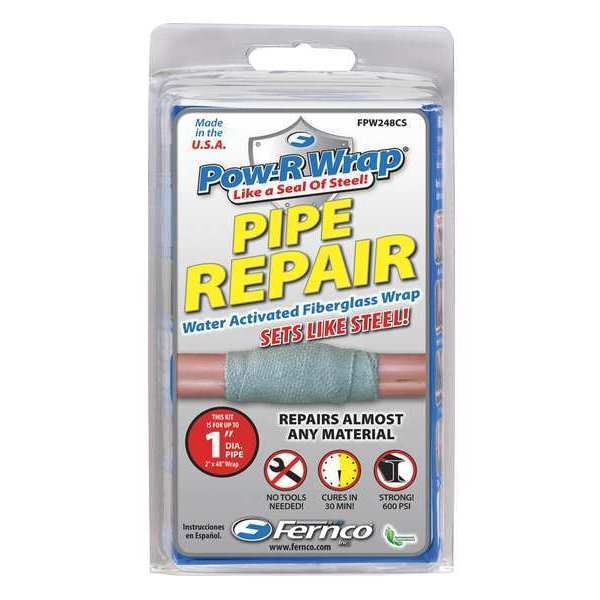 Fiberglass Repair Kit, 2 x 48 In, Gray