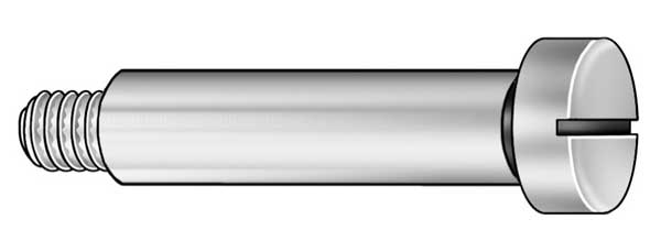 Self-Locking Precision Shoulder Screw, #4-40 Thr Sz, 5/32 in Thr Lg, 1/2 in Shoulder Lg, 5 PK