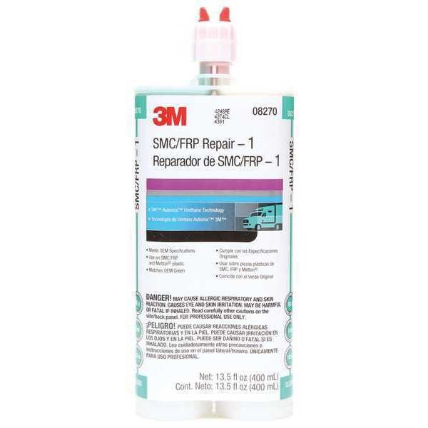 Fiberglass Repair Adhesive, 8270 Series, Green, 13.5 oz, Dual-Cartridge