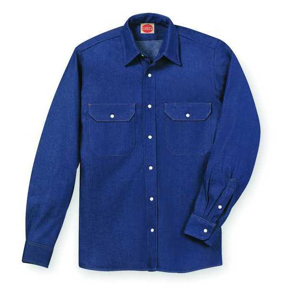 Long Sleeved Shirt Wstern, Blue Denim, 100 per Ctn, L