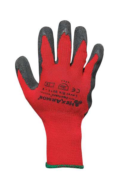 Cut Resistant Coated Gloves, A7 Cut Level, Natural Rubber Latex, 2XL, 1 PR