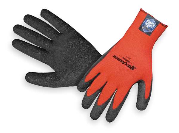 Cut Resistant Coated Gloves, A7 Cut Level, Natural Rubber Latex, 2XL, 1 PR