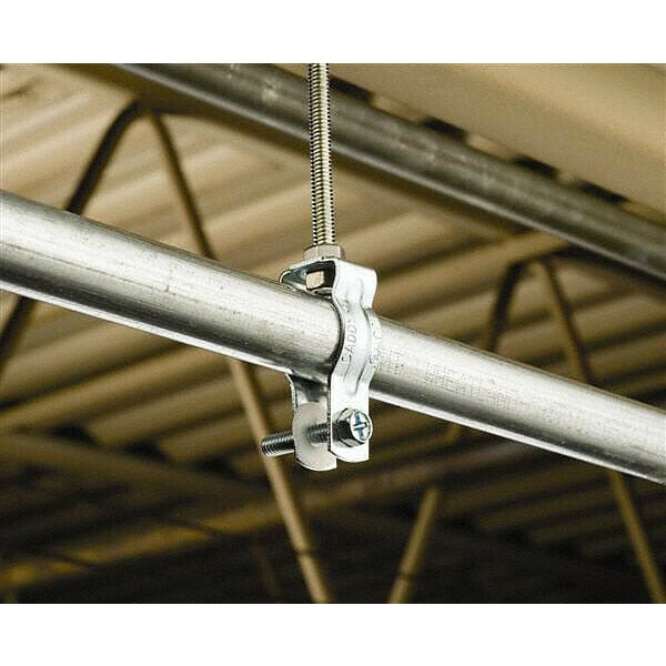 Conduit Clamp, Steel, Electrogalvanized