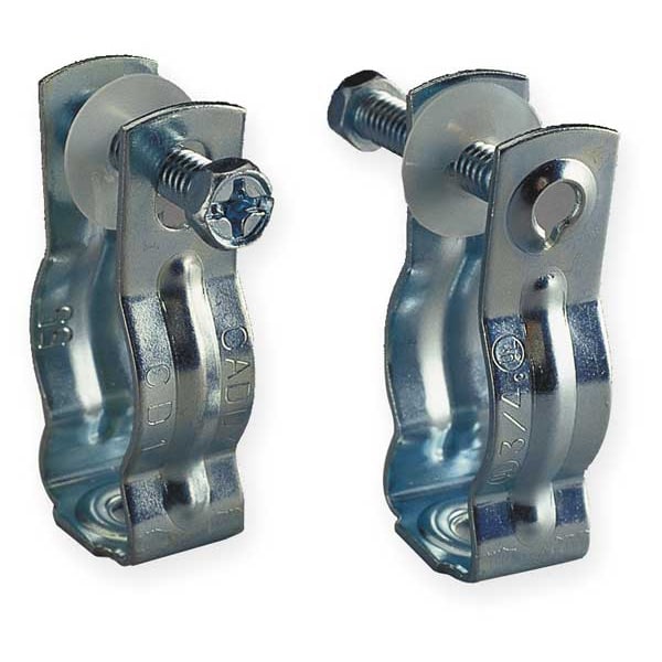 Conduit Clamp, Steel, Electrogalvanized