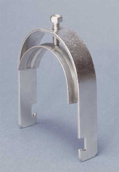 Conduit Clamp, 4 In EMT, Silver