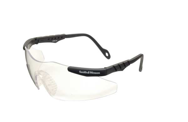 Safety Glasses, Wraparound Clear Polycarbonate Lens, Scratch-Resistant