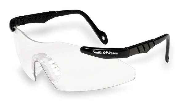Safety Glasses, Wraparound Clear Polycarbonate Lens, Scratch-Resistant