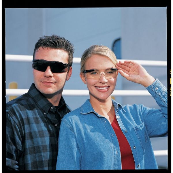 Safety Glasses, Wraparound Clear Polycarbonate Lens, Scratch-Resistant