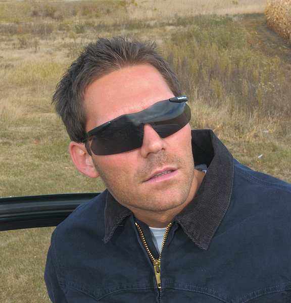 Safety Glasses, Wraparound Smoke Polycarbonate Lens, Scratch-Resistant