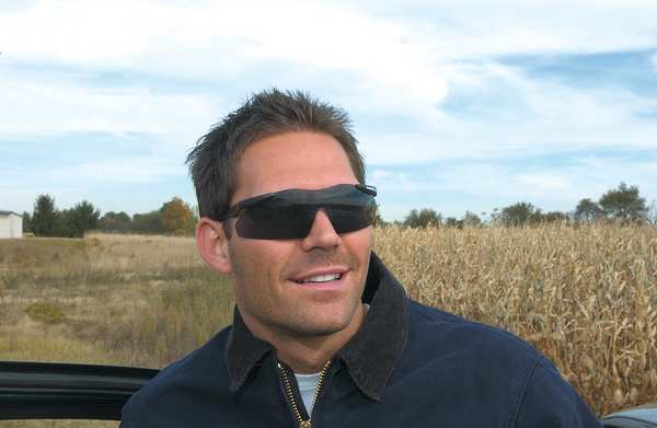 Safety Glasses, Wraparound Smoke Polycarbonate Lens, Scratch-Resistant