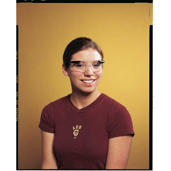 Safety Glasses, Wraparound Clear Polycarbonate Lens, Scratch-Resistant