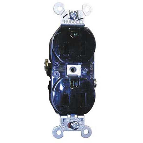 15A Duplex Receptacle 125VAC 5-15R BK