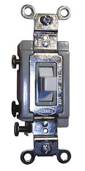 Wall Swtch, 1-Pole, 120/277V, 20A, Wht, Toggl