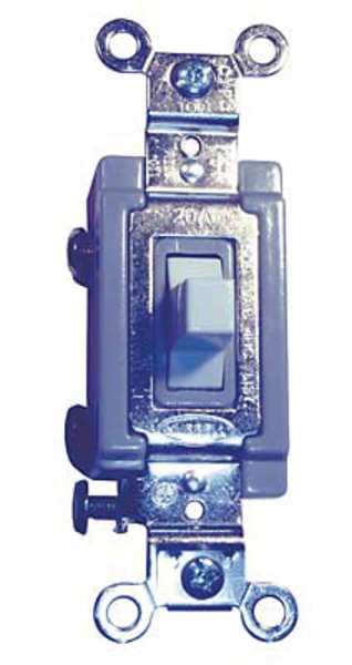 Wall Switch, 20A, White, 3-Position, Toggle