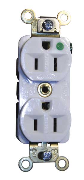 15A Duplex Receptacle 125VAC 5-15R WH