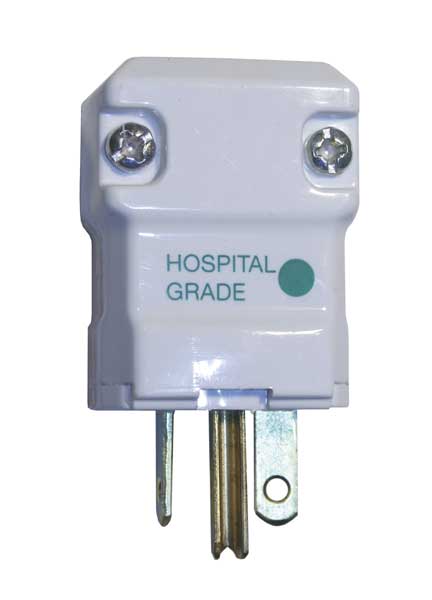 3 Wire Straight Blade Plug Hospital Grade 250VAC 20A