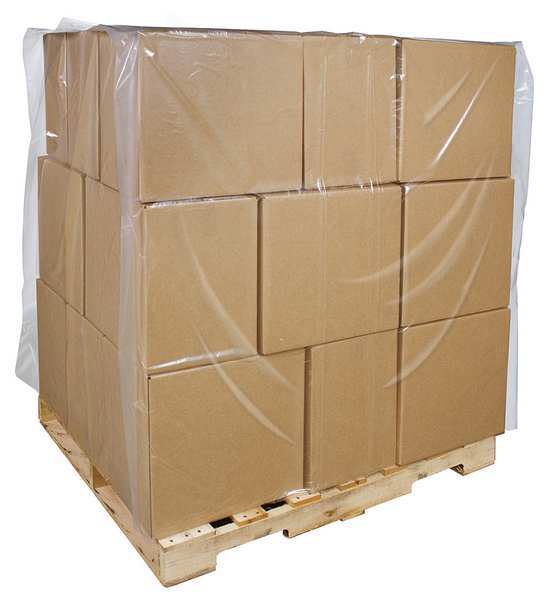 3 mil Clear Pallet Cover, 55 in W, 45 in D, 85 in L