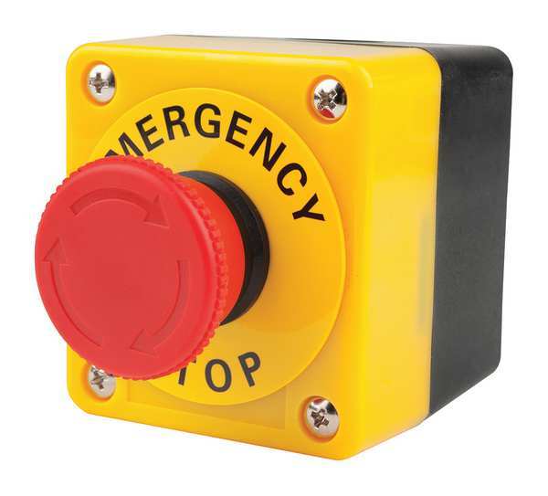 Push Buttn Cntrol Station, 1NC, Mshrm Head