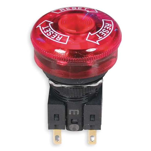 Illuminated Emergency Stop Push Button, 16 mm, 1NC, Red
