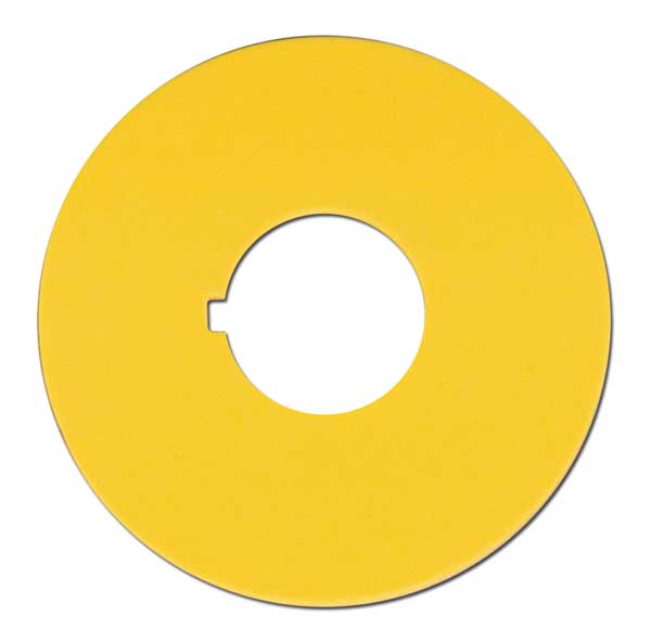 Blank Legend Plate, Round, Yellow