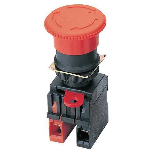 Emergency Stop Push Button, 22 mm, 2NC, Red