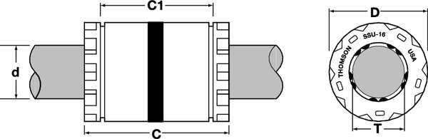 Ball Bushing, Bore Dia 0.625 In