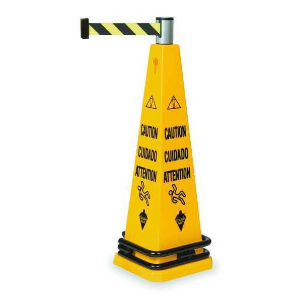 Barricade Cone System, 36 in H, Plastic, Cone, English, 2LEC8