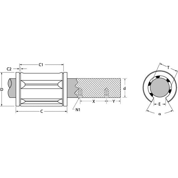 Ball Bushing, Bore Dia 0.750 In