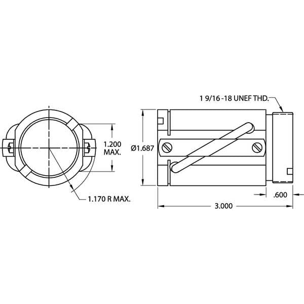 Ball Nut, Ball Circle Dia 0.500 In