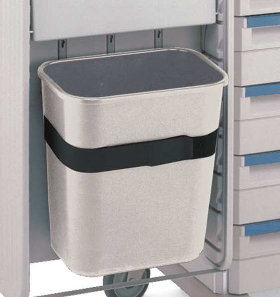 Waste Basket, Gray, 8