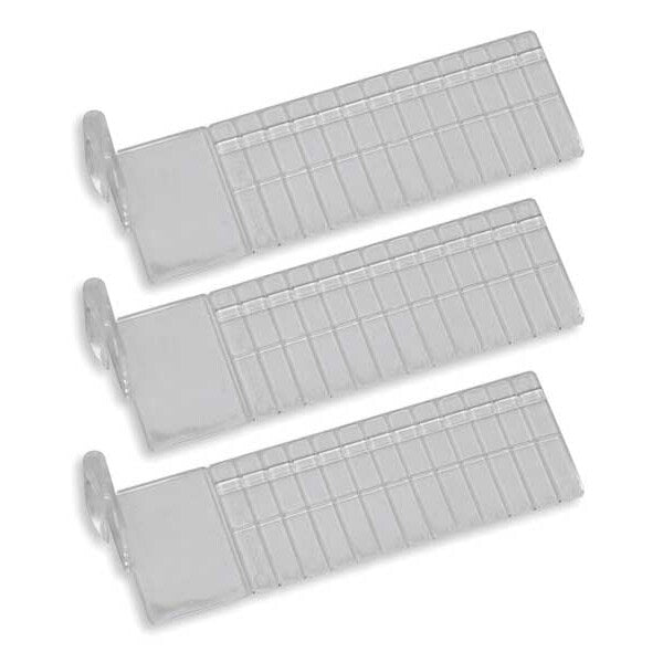 Short Drawer Dividers, 3 In. H, Clear, PK3