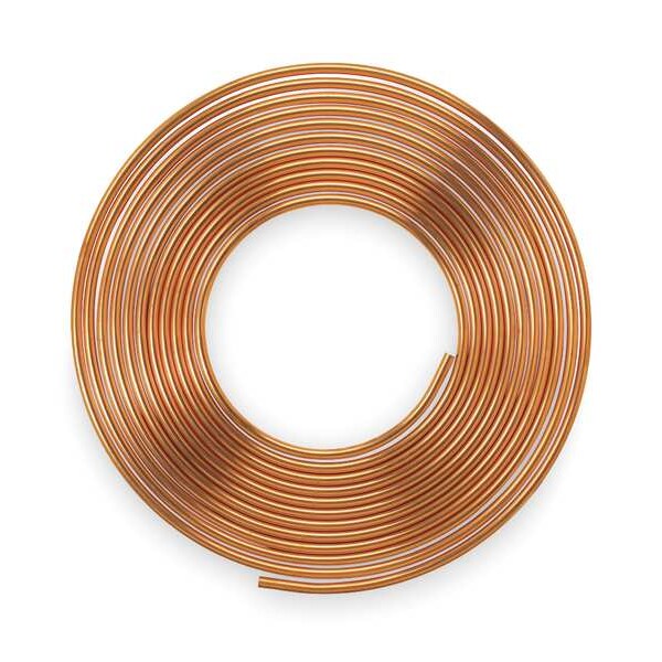 Coil Copper Tubing, 1/2 in Outside Dia, 60 ft Length, Type K