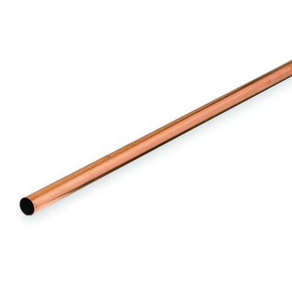 Straight Copper Tubing, 5/8 in Outside Dia, 5 ft Length, Type L