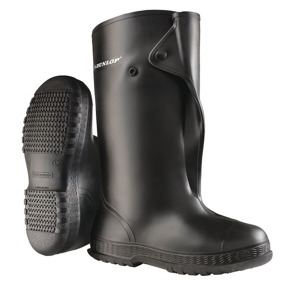 Overboots, Mens, M, Button, Blk, PVC, PR