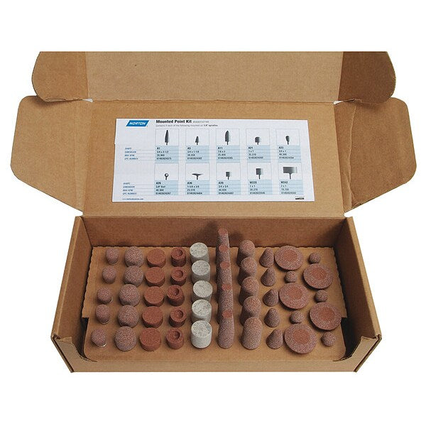 Vitrified Mounted Pt Kit, A/O, 60, Med