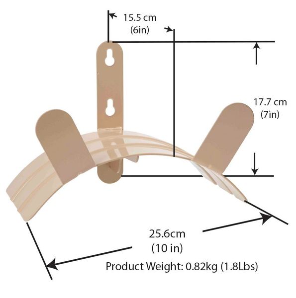Wall Mount Hose Hanger, Steel, 6 In. Dia.