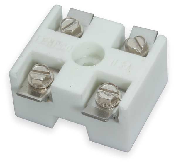 Ceramic Terminal Block, 1-1/4x1-9/16 in.